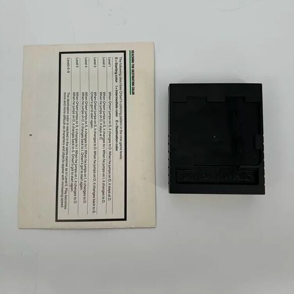 Q*bert (ColecoVision, 1983) Cartridge & Manual – Parker Brothers Arcade Classic - Picture 2 of 3